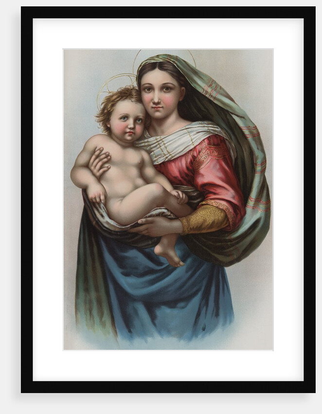 Lithograph of Raphael's Sistine Madonna by Anonymous