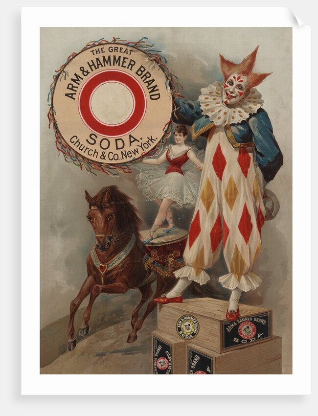 Arm & Hammer advertisement with circus performers by Anonymous