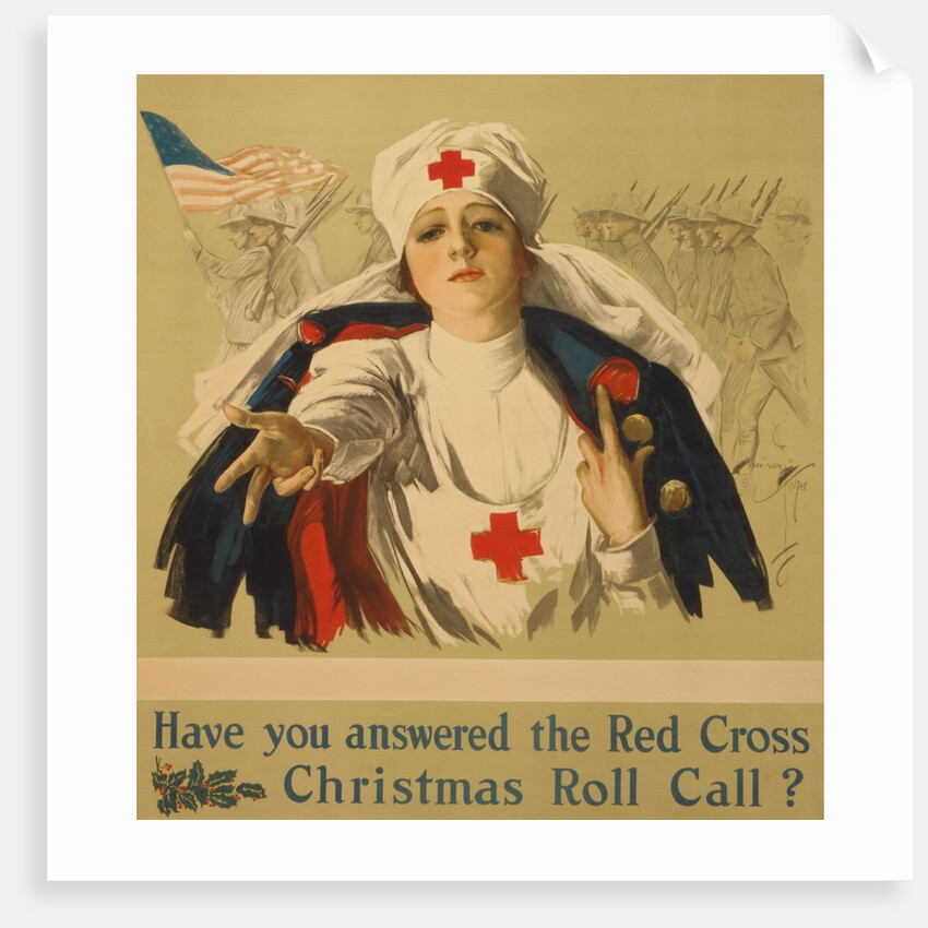 Have You Answered the Red Cross Christmas Roll Call? poster by Harrison Fisher