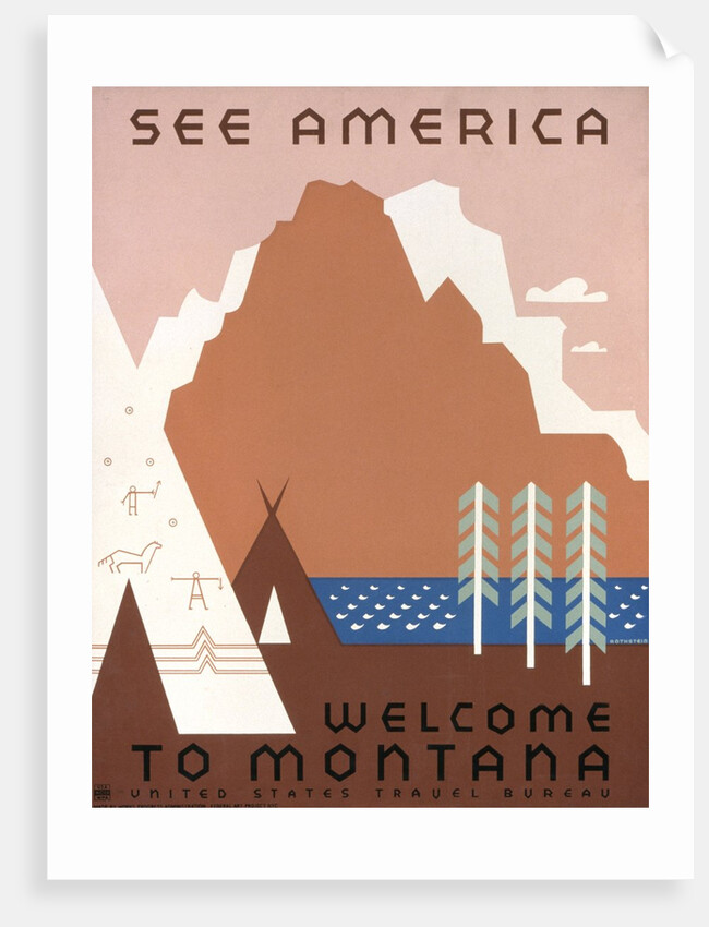 See America Welcome to Montana poster by Jerome Henry Rothstein