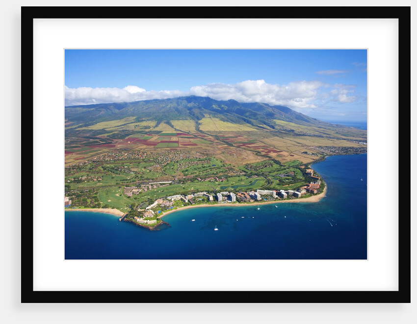 West Maui Mountains behind Kaanapali Beach by Anonymous