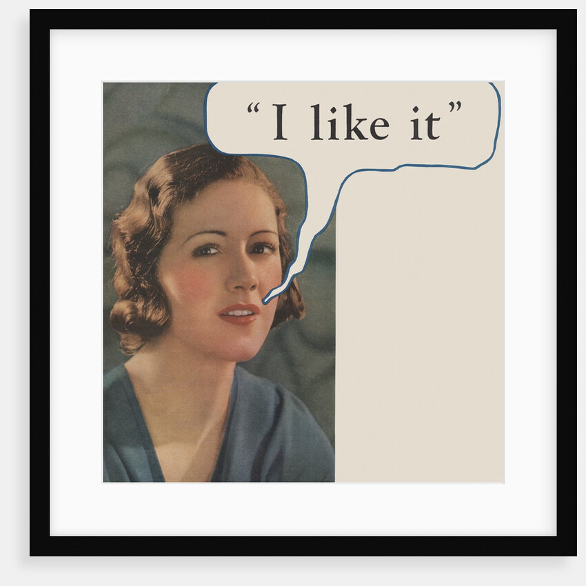Woman saying "I like it" by Anonymous