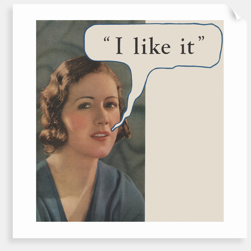Woman saying "I like it" by Anonymous