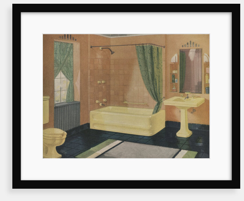 Yellow and green bathroom by Anonymous