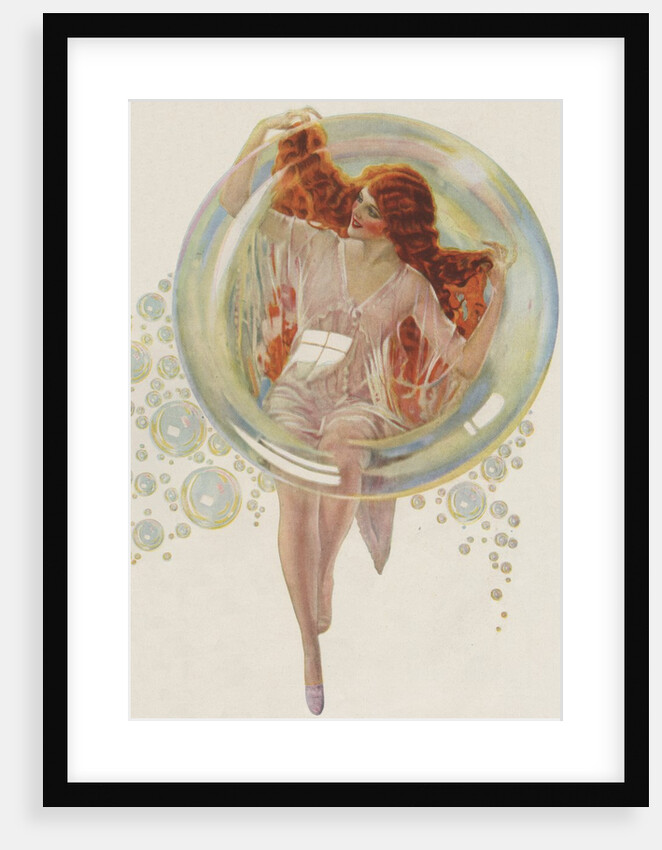 Beautiful redhead in bubble by Anonymous