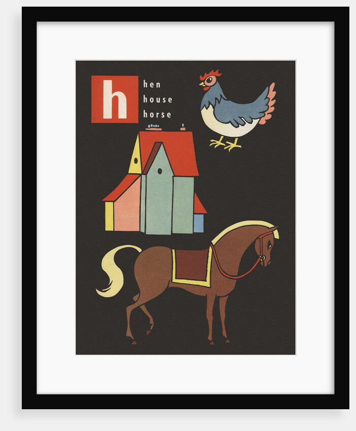 H is for hen house horse by Anonymous