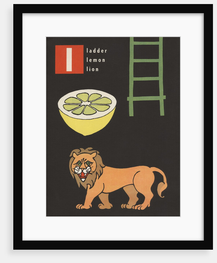 L is for ladder lemon lion by Anonymous
