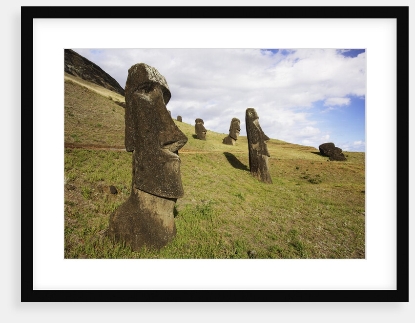 Moai at Rano Raraku on Easter Island by Anonymous