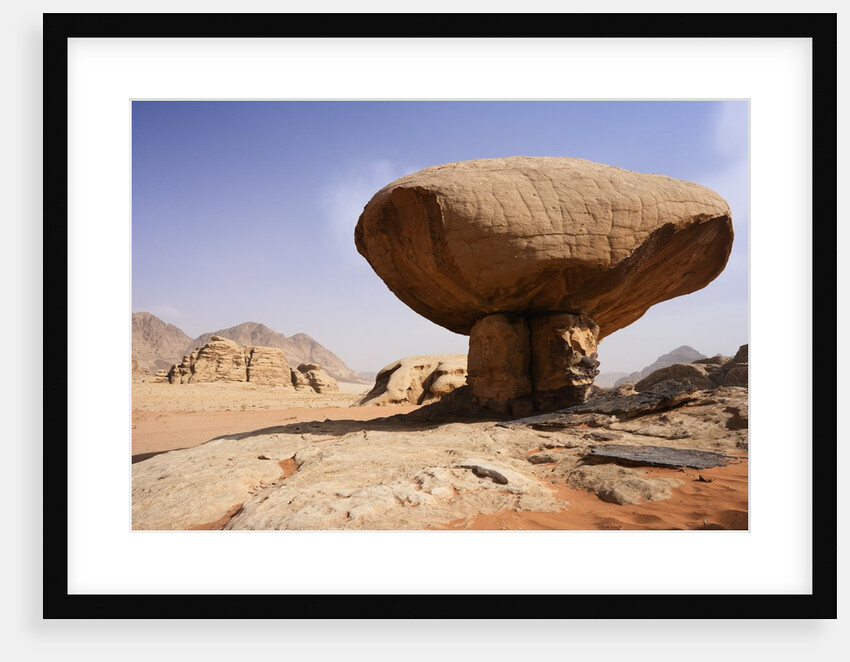Mushroom shaped rock formation in Wadi Rum National Park by Anonymous