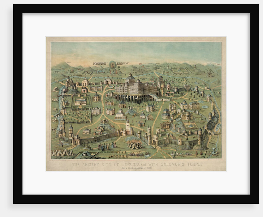 The Ancient City of Jerusalem with Solomon's Temple by Anonymous