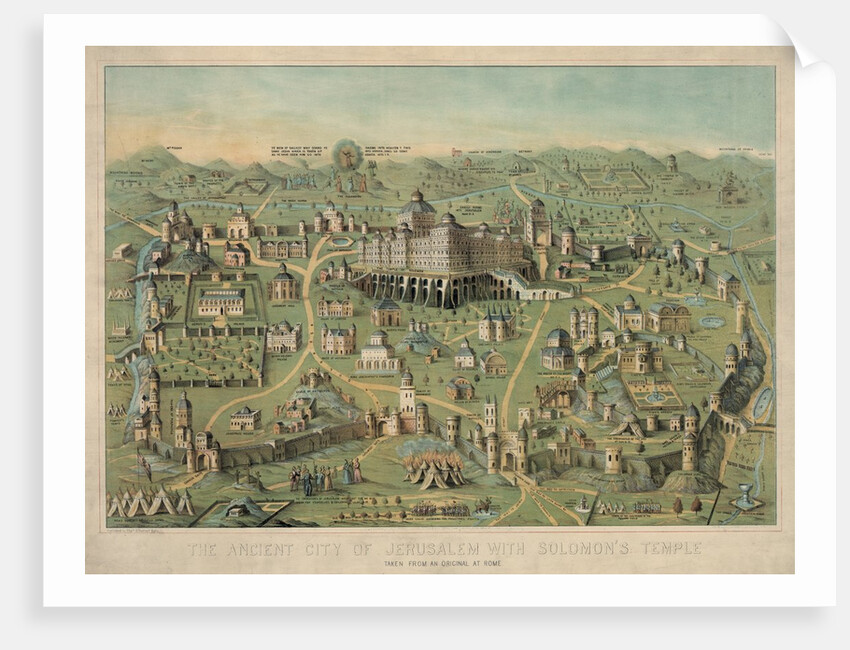 The Ancient City of Jerusalem with Solomon's Temple by Anonymous