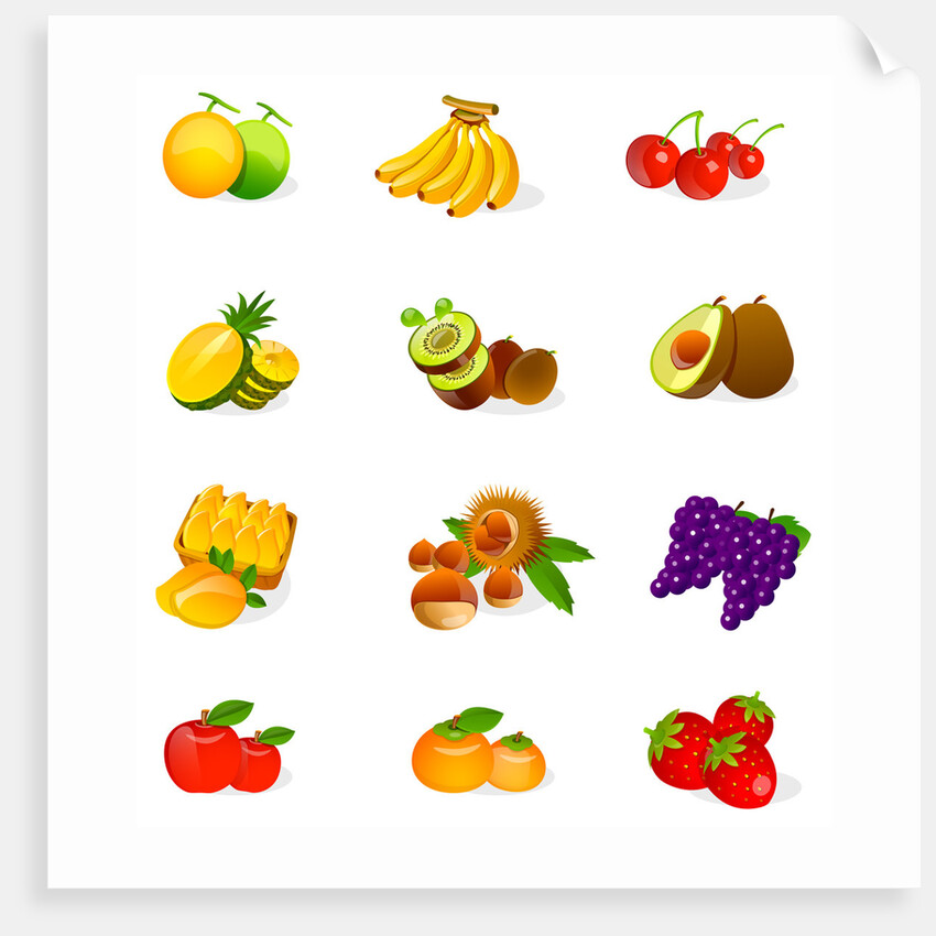 Different types of fruits by Anonymous