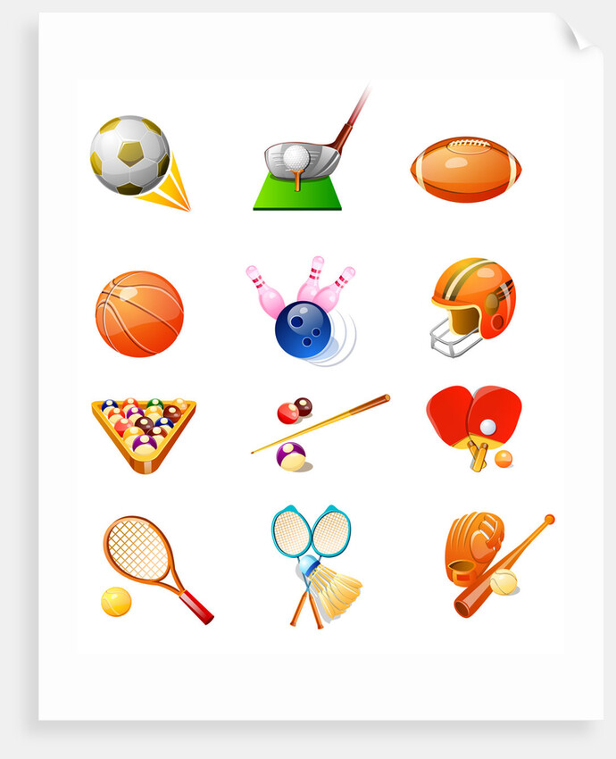 Different types of sports favors by Anonymous