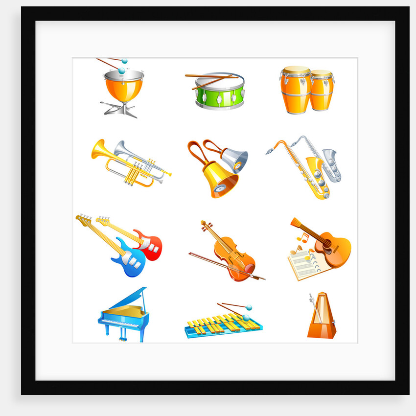 Different types of musical instruments by Anonymous