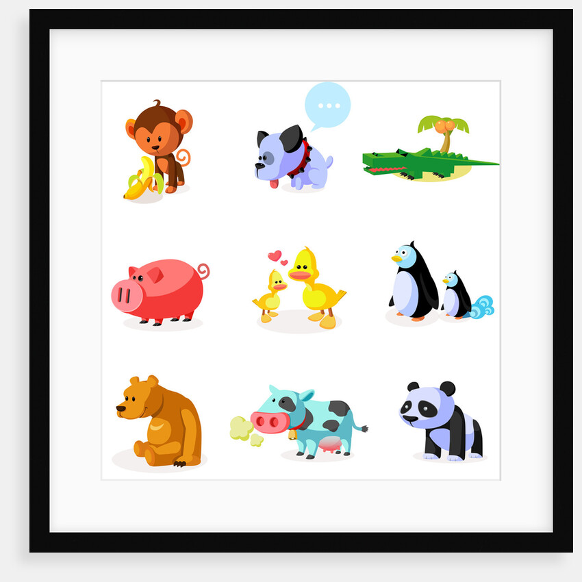 Close-up of a group of animals by Anonymous