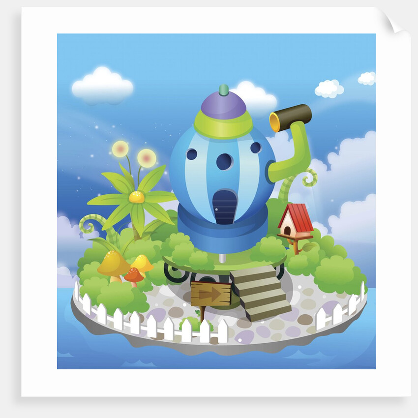 Building in a watering can shape by Anonymous
