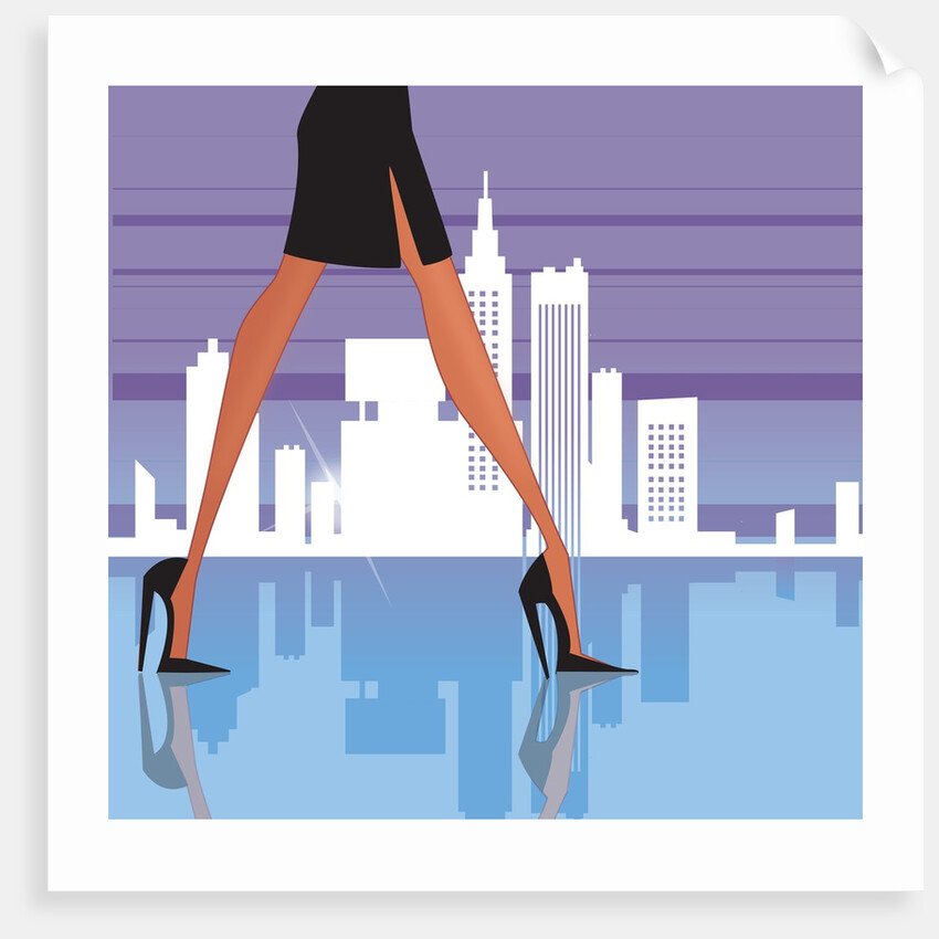 Low section view of a woman walking by Anonymous