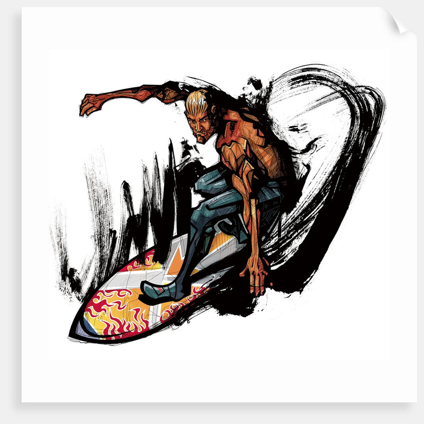 Man surfing by Anonymous