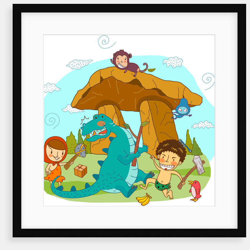 People with animals in park by Anonymous