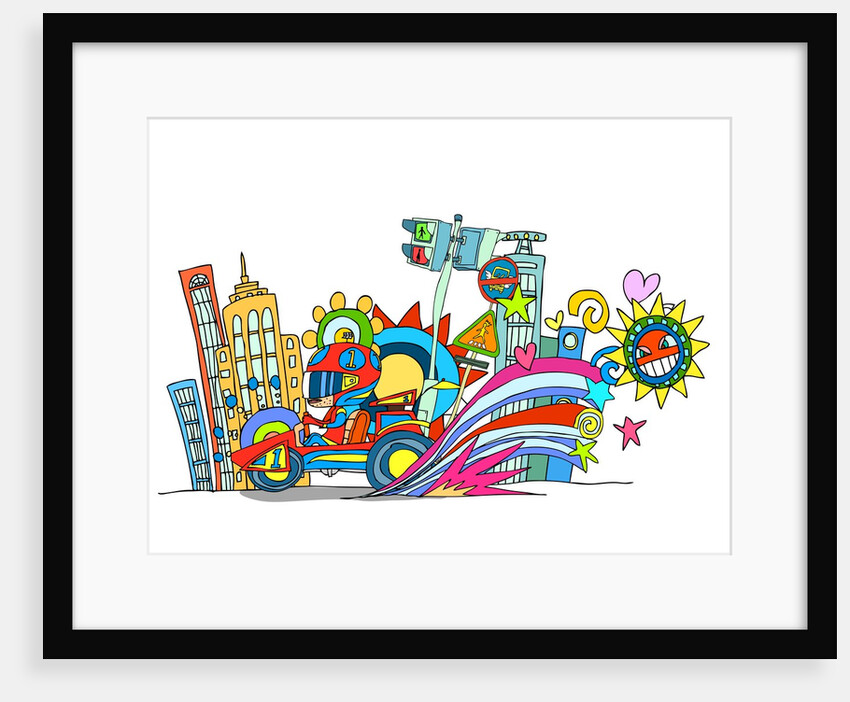 Person sitting in racecar by Anonymous