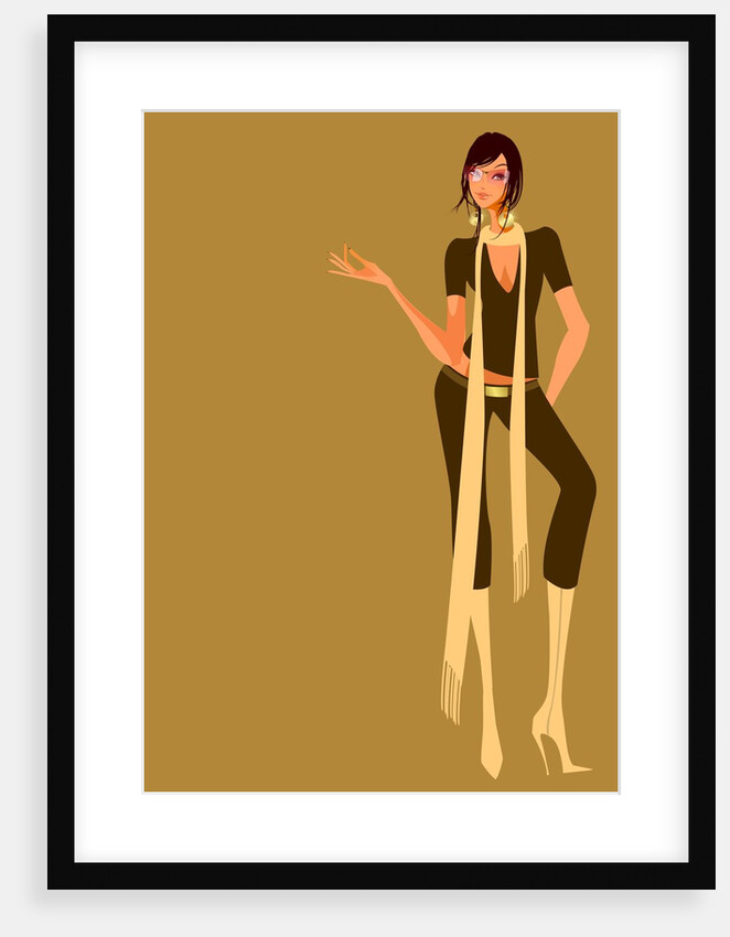 Woman wearing high heeled boots by Anonymous