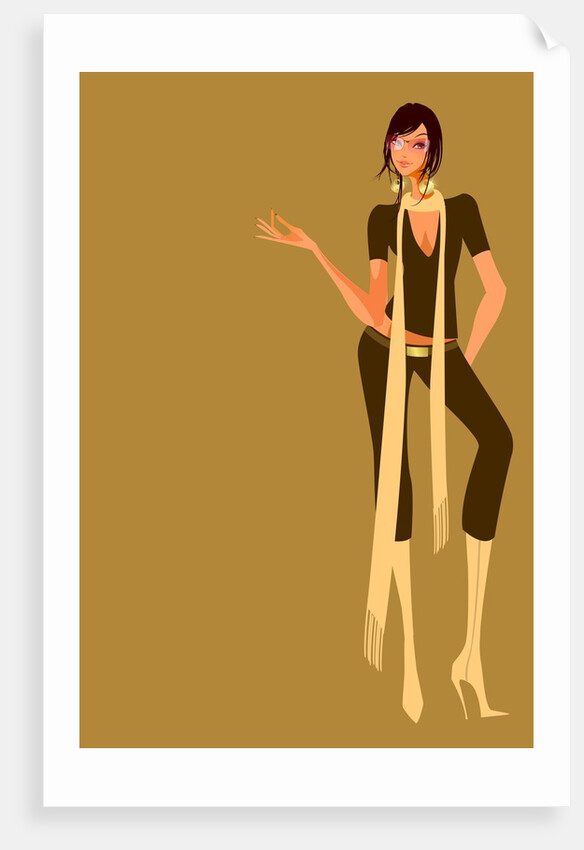 Woman wearing high heeled boots by Anonymous
