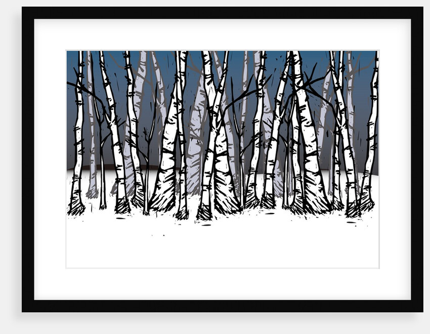 Trees in a forest by Anonymous