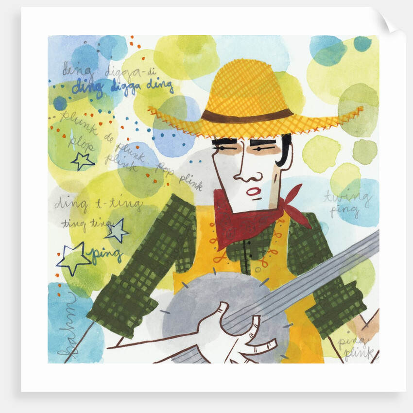 Banjo Player by Anonymous