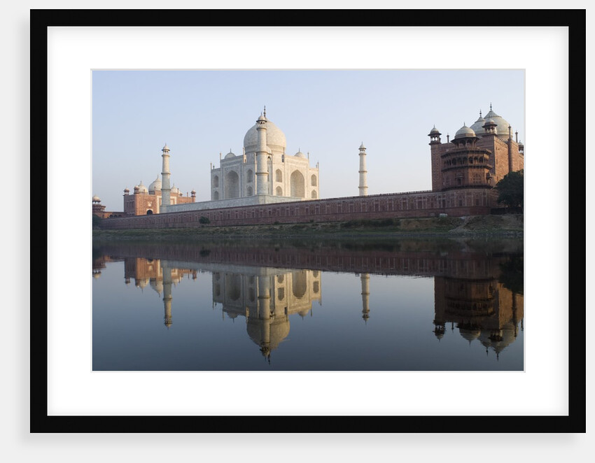 Reflection of a mausoleum in water, Taj Mahal, Agra, Uttar Pradesh, India by Anonymous