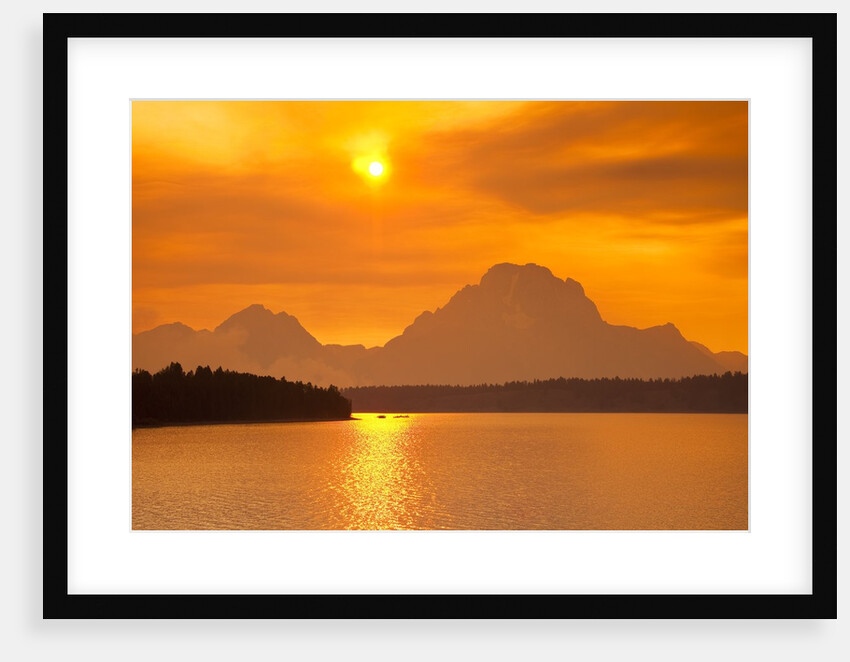 Sunset over Jackson Lake by Anonymous