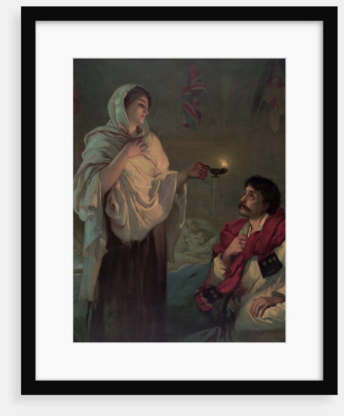 The lady with the lamp (Miss Nightingale at Scutari, 1854) by Anonymous