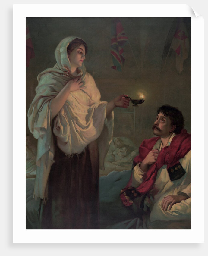 The lady with the lamp (Miss Nightingale at Scutari, 1854) by Anonymous