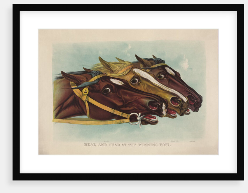 Head and Head at the Winning Post by Currier & Ives
