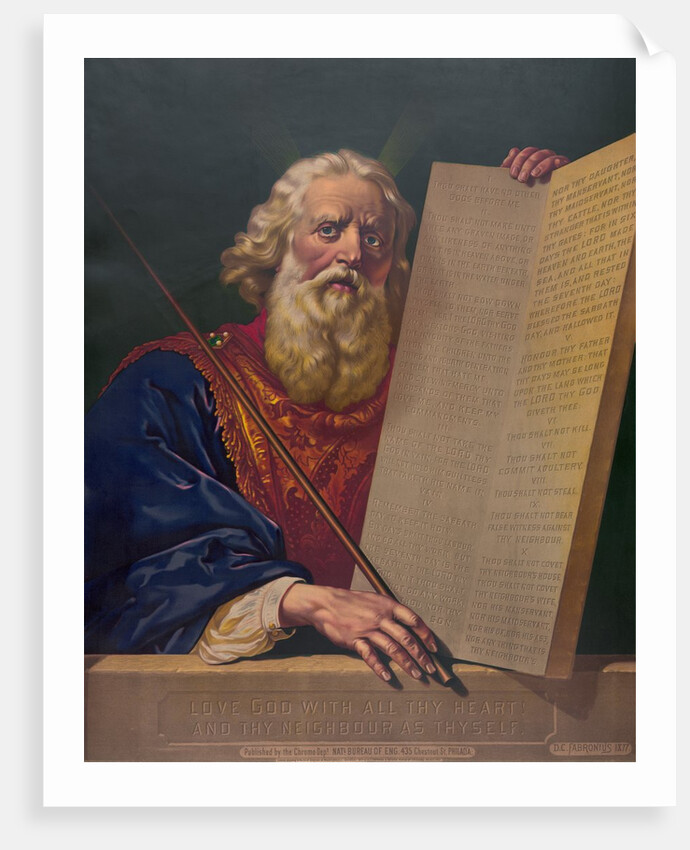 Moses with the Ten Commandments by Anonymous
