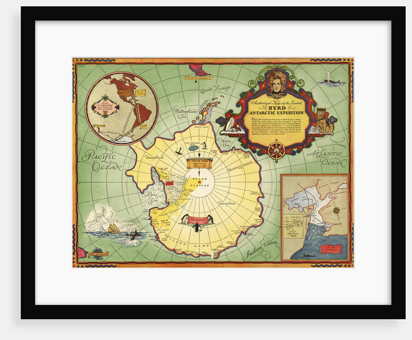 Authorized map of the Second Byrd Antarctic Expedition by Anonymous