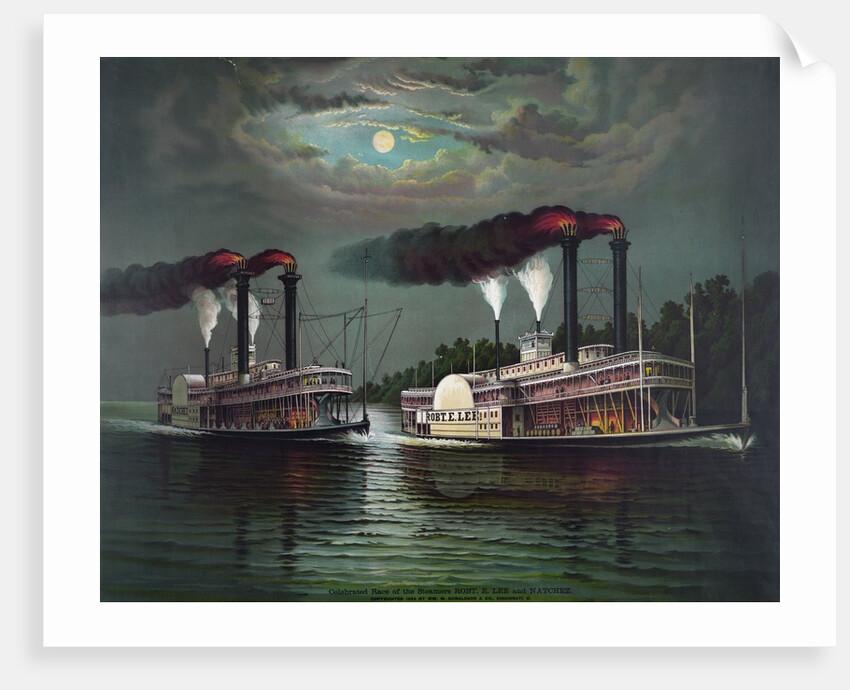 Celebrated race of the steamers Robert E. Lee and Natchez by Anonymous