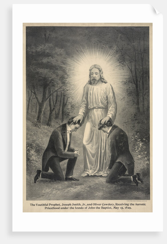 Joseph Smith, Jr. and Oliver Cowdery with John the Baptist by Anonymous