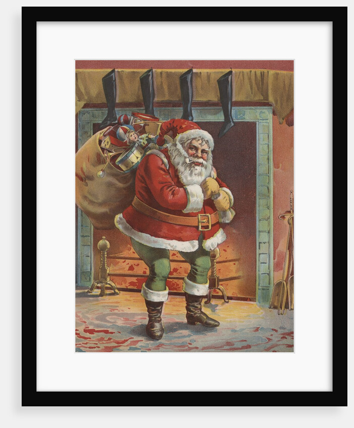 Santa Claus with bag of toys by Anonymous