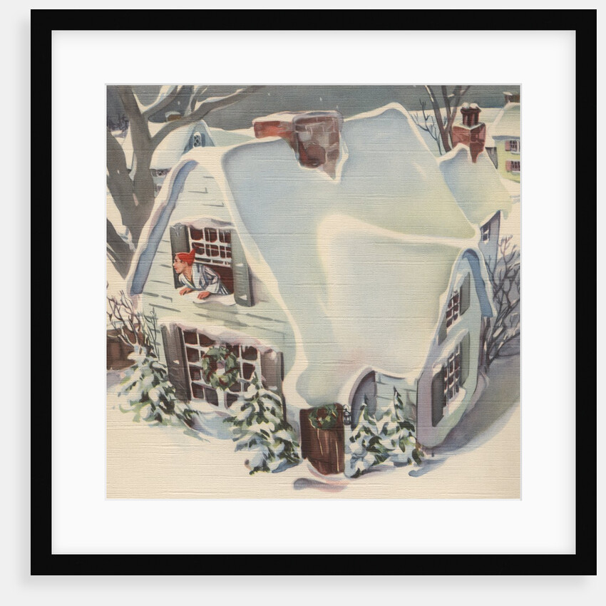 Man looking out window on Chrismas Eve by Anonymous