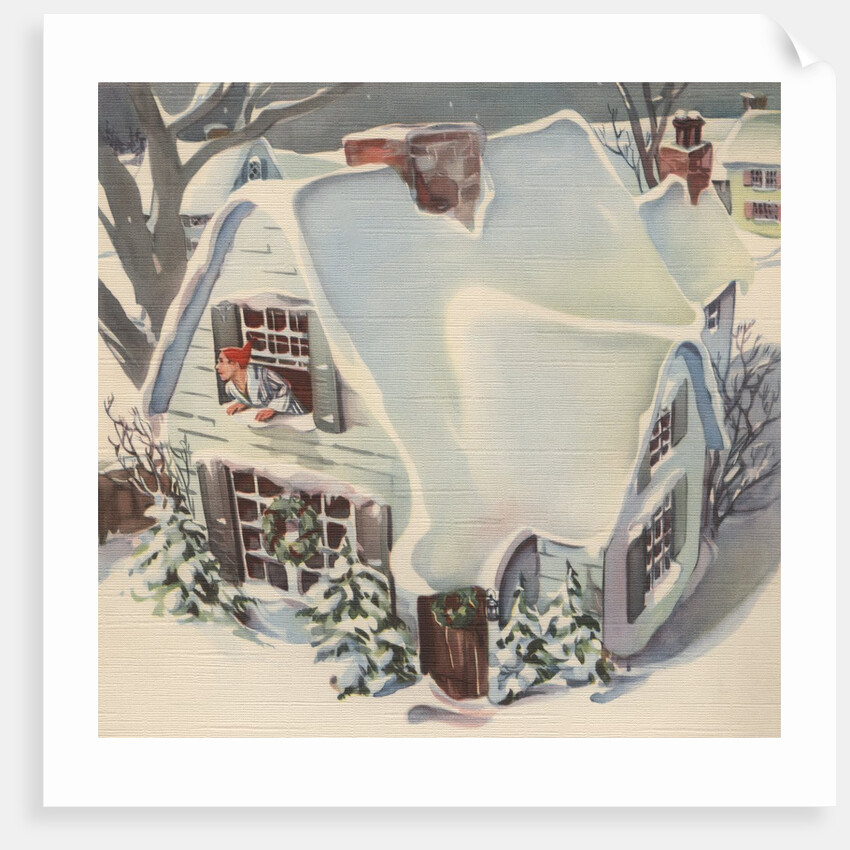 Man looking out window on Chrismas Eve by Anonymous