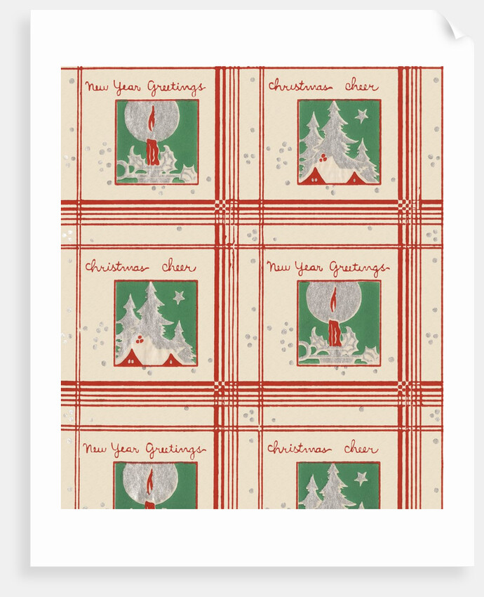 Christmas cheer and new year greetings pattern by Anonymous