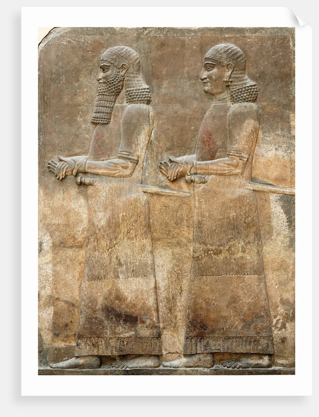 Assyrian low-relief of two civil servants by Anonymous