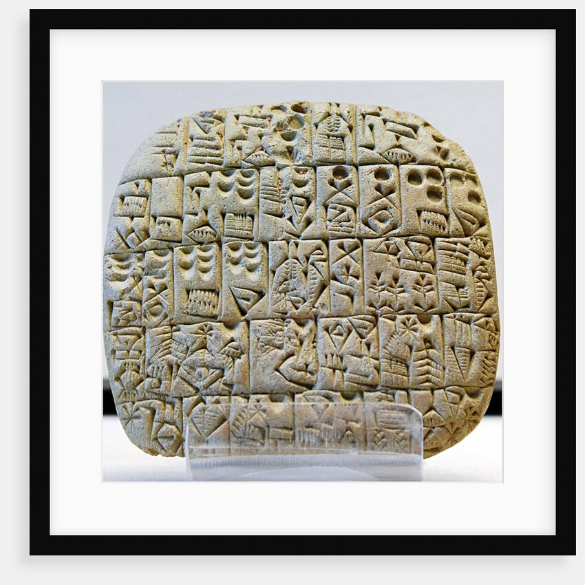 Sumerian contract written in pre-cuneiform script by Anonymous