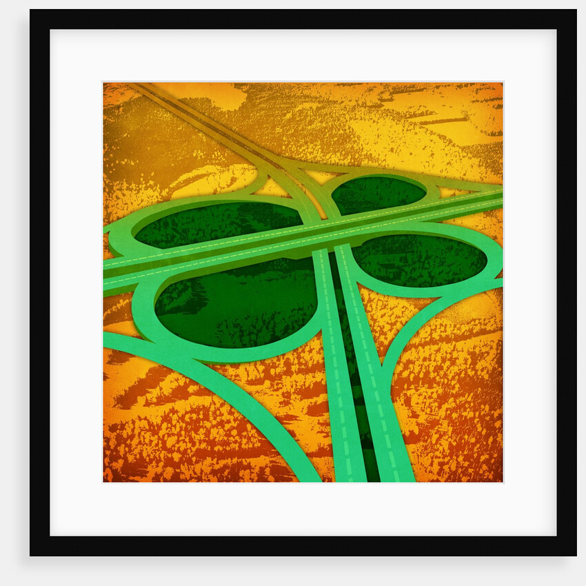 Green clover overpass by Anonymous