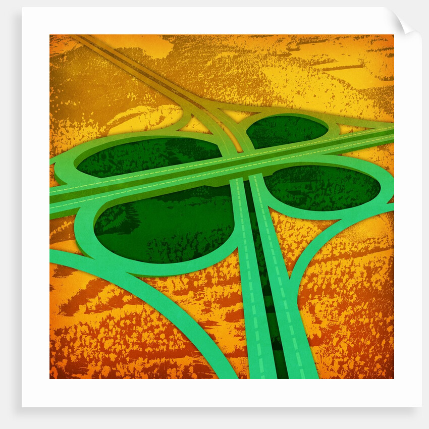 Green clover overpass by Anonymous