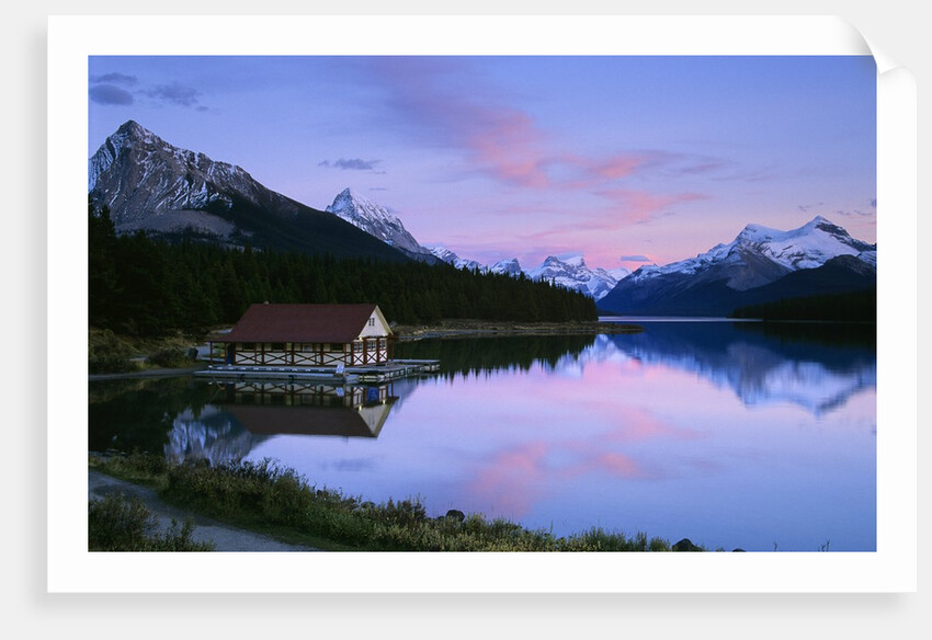 Maligne Lake at Dusk, Jasper National Park, Alberta, Canada by Anonymous
