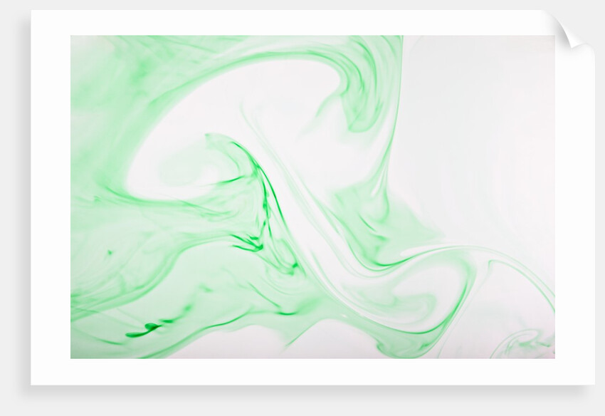 Green ink in water by Anonymous