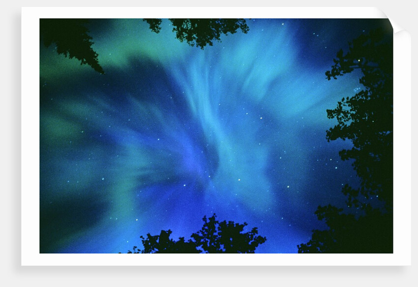 Northern Lights Or Aurora Borealis, Tilton Lake, Sudbury, Ontario, Canada. by Anonymous