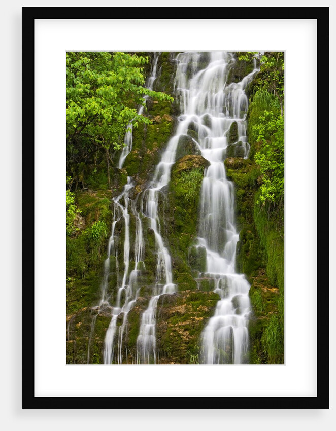 Waterfall Cascading Down Cliffside Along the Coast of the Gulf of St. Lawrence, Gaspe Peninsula, La Martre, Quebec, Canada. by Anonymous
