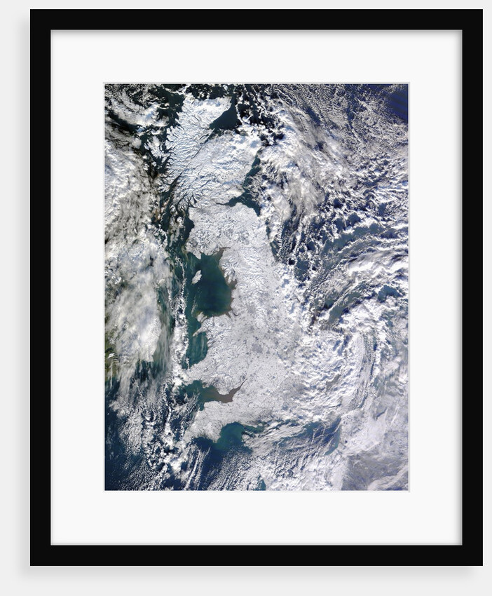 Snow Covering a Frozen Great Britain by Anonymous